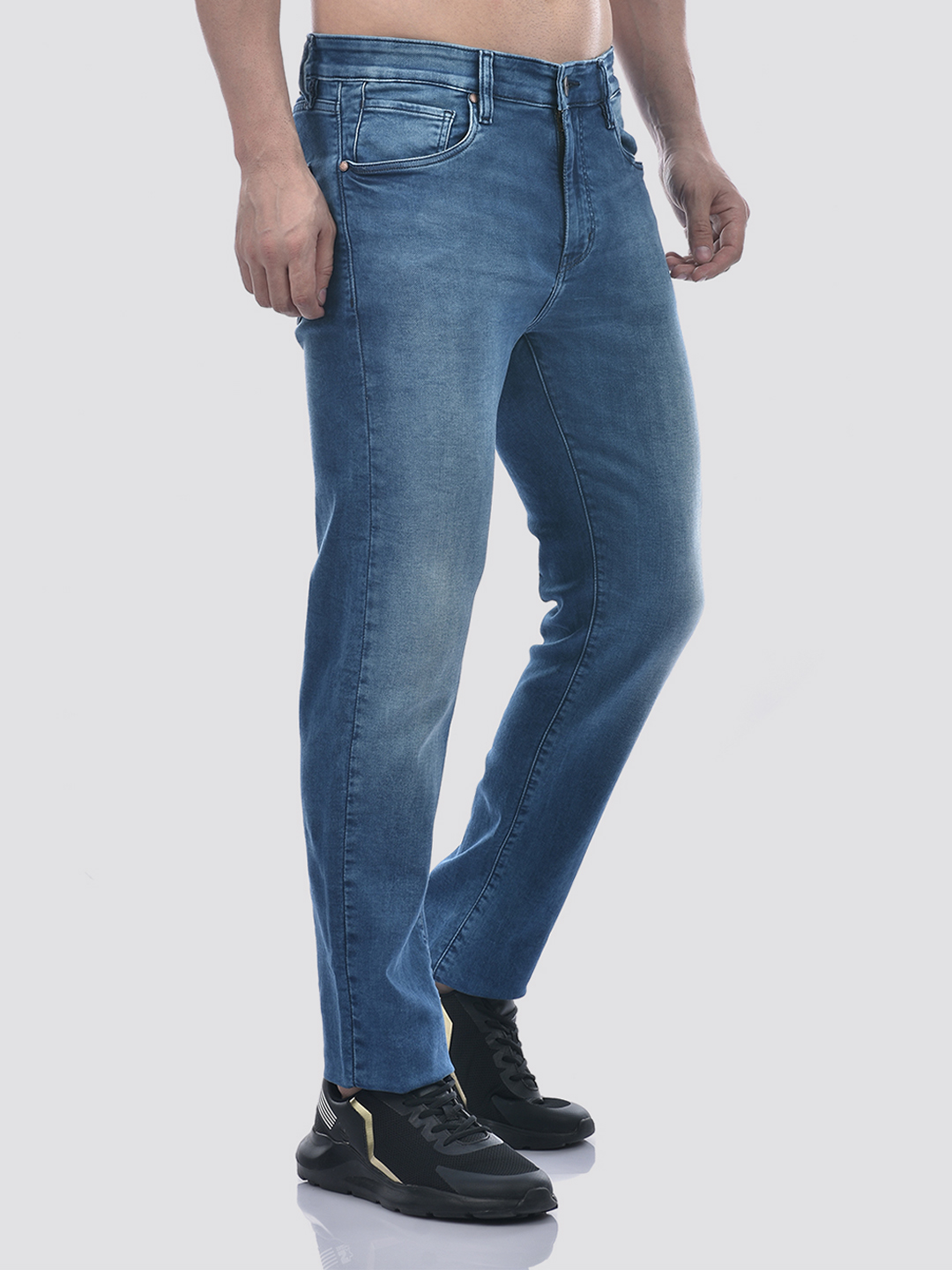 Numero Uno Men Mid-Blue Slim Fit Sustainable Jeans